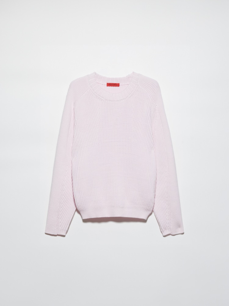 Water-repellent cotton cape, beige | MAX&Co. Fisherman's rib-knit jumper - PINK - MAX&Co.